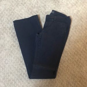 Bootcut mid-rise khaki pants